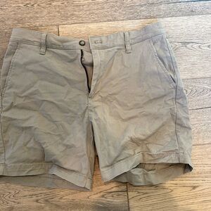 Nautica Men's Khaki Flat Front Shorts